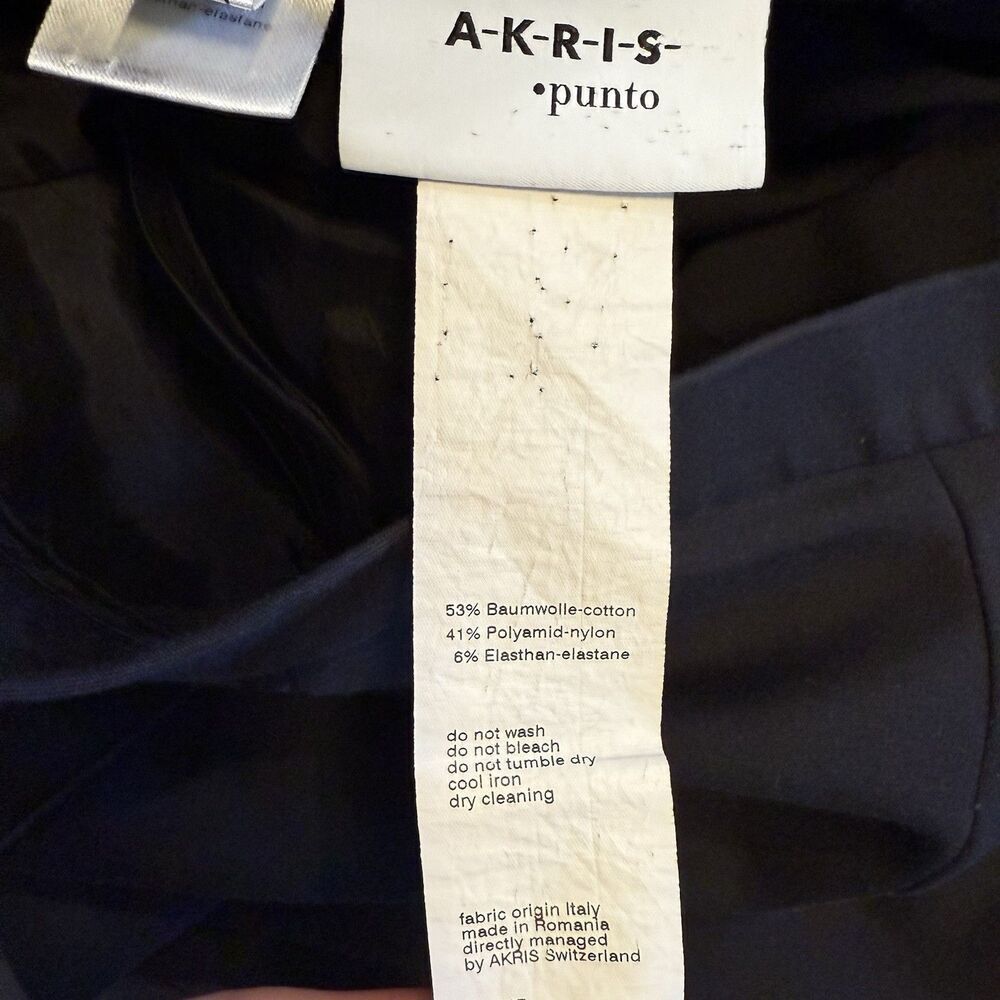 Akris Punto Ankle Pants Women’s Size 12 Black Trousers Old Money Career - Picture 8 of 12